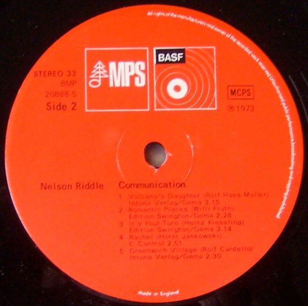 Nelson Riddle - Communication | MPS Records (BMP 20888-5) - 4 Nelson Riddle - Communication | MPS Records (BMP 20888-5) - 4