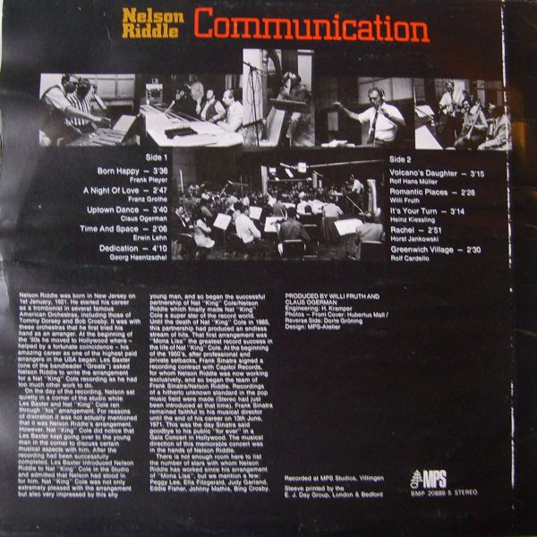 Nelson Riddle - Communication | MPS Records (BMP 20888-5) - 2 Nelson Riddle - Communication | MPS Records (BMP 20888-5) - 2