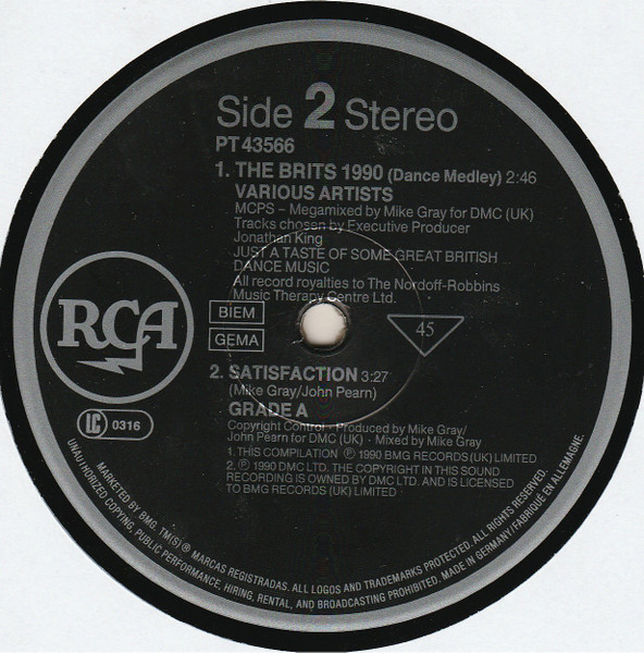 Various - The Brits 1990 Dance Medley | RCA (PT 43566) - 4