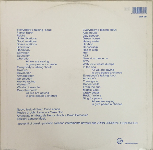 Various - Give Peace A Chance | Virgin America (VINX 261) - 2