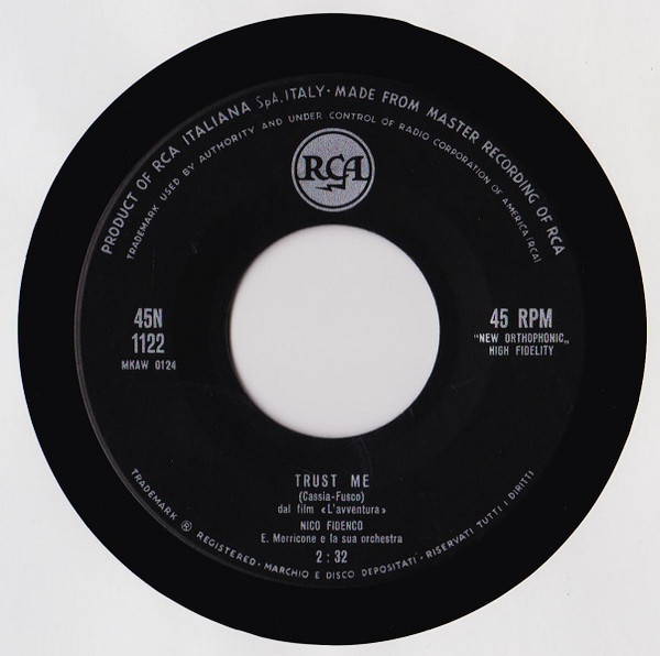 Nico Fidenco - Trust Me / Just That Same Old Line | RCA Italiana (45N 1122) - 3 Nico Fidenco - Trust Me / Just That Same Old Line | RCA Italiana (45N 1122) - 3