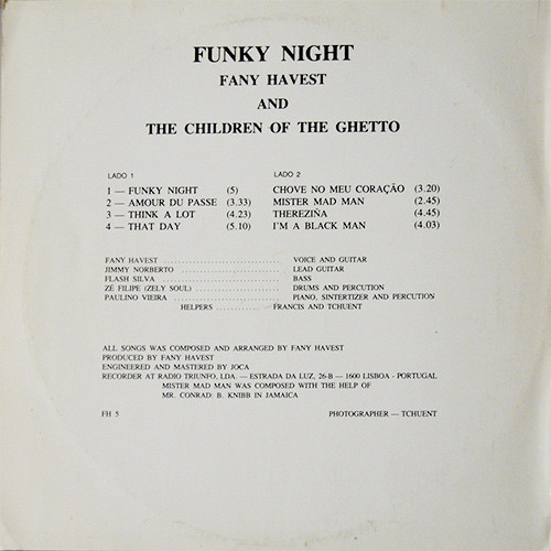 Fany Havest And The Children Of The Ghetto - Funky Night | Not On Label (Fany Havest Self-released) (FH 5) - 2