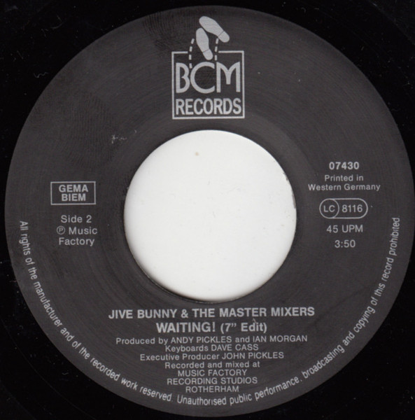 Jive Bunny And The Mastermixers - That Sounds Good To Me | BCM Records (07430) - 4