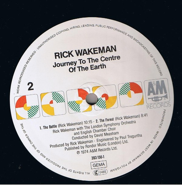 Rick Wakeman - Journey To The Centre Of The Earth | A&M Records (393 156-1) - main
