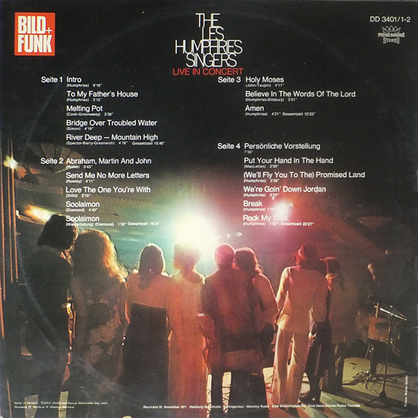 Les Humphries Singers - Live In Concert | Decca (DD 3401/1-2) - 2 Les Humphries Singers - Live In Concert | Decca (DD 3401/1-2) - 2