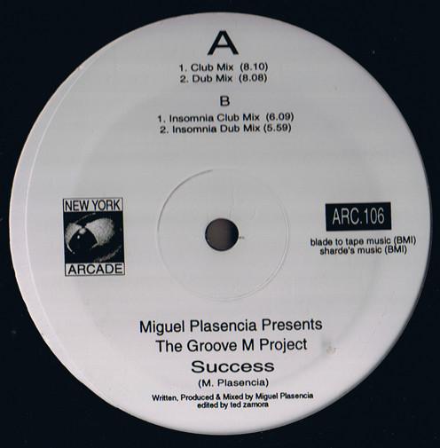 Miguel Plasencia Presents The Groove M Project - Success | New York Arcade (ARC 106)