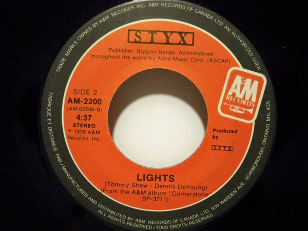 Styx - The Best Of Times (7") [Vinyl] | A&M Records (AM-2300) - 2