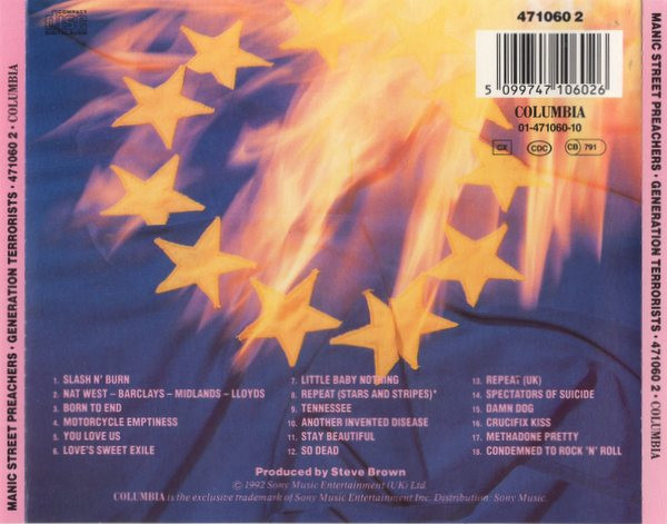 Manic Street Preachers - Generation Terrorists | Columbia (471060 2) - main