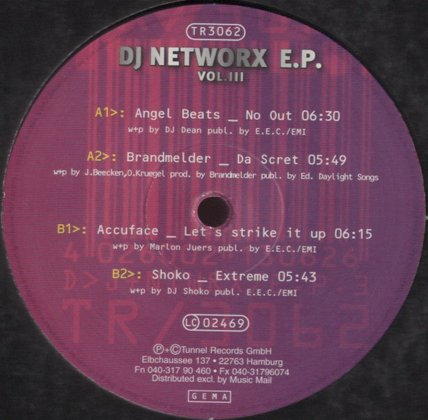 Various - DJ Networx E.P. Vol. III | Tunnel Records (TR3062) - 3 Various - DJ Networx E.P. Vol. III | Tunnel Records (TR3062) - 3