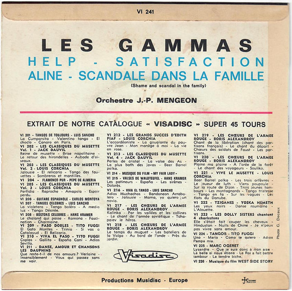 Les Gammas - Help | Visadisc (VI 241) - 2