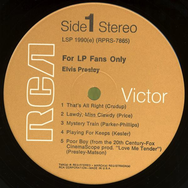 Elvis Presley - For LP Fans Only | RCA Victor (LSP-1990(e)) - 2 Elvis Presley - For LP Fans Only | RCA Victor (LSP-1990(e)) - 2