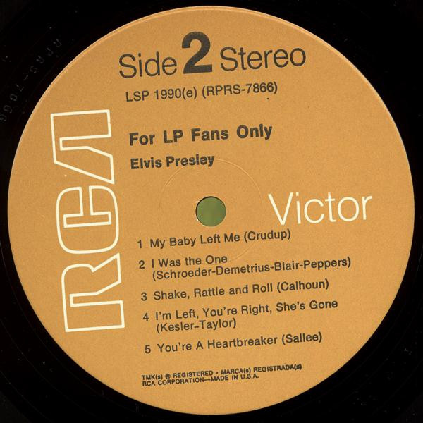 Elvis Presley - For LP Fans Only | RCA Victor (LSP-1990(e)) - 3 Elvis Presley - For LP Fans Only | RCA Victor (LSP-1990(e)) - 3
