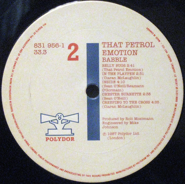 That Petrol Emotion - Babble | Polydor (831 956-1) - 4 That Petrol Emotion - Babble | Polydor (831 956-1) - 4
