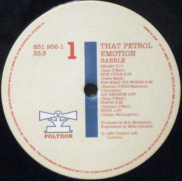 That Petrol Emotion - Babble | Polydor (831 956-1) - 3 That Petrol Emotion - Babble | Polydor (831 956-1) - 3