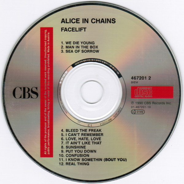 Alice In Chains - Facelift | CBS (467201 2) - 3