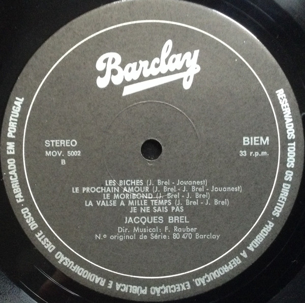 Jacques Brel - Jacques Brel | Barclay (MOV. 5.002) - 4
