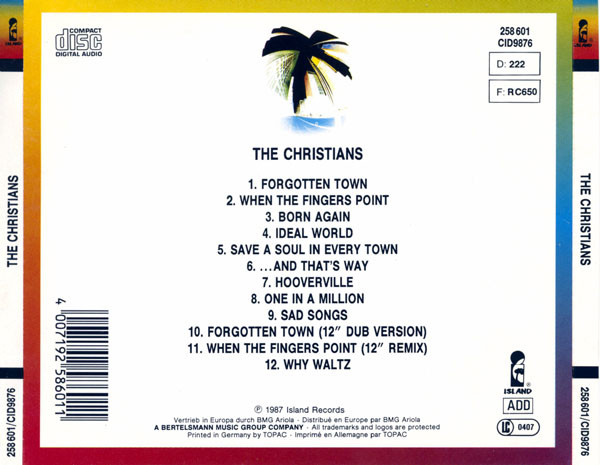The Christians - The Christians | Island Records (258 601) - 2