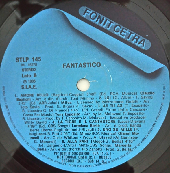 Various - Fantastico | Fonit Cetra (STLP145) - 4