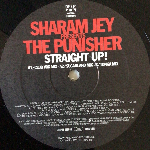 Sharam Jey Presents The Punisher - Straight Up! (Remixes) | King Kong Records (KINGKONG 007R) - 3 Sharam Jey Presents The Punisher - Straight Up! (Remixes) | King Kong Records (KINGKONG 007R) - 3