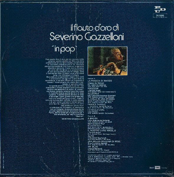 Severino Gazzelloni - Il Flauto D'Oro Di Severino Gazzelloni "In Pop" | PDU (Pld. M 6065) - 2