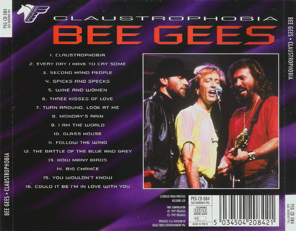 Bee Gees - Claustrophobia | Pegasus (PEG CD 084) - 2 Bee Gees - Claustrophobia | Pegasus (PEG CD 084) - 2