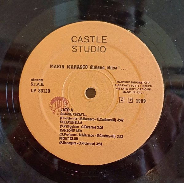 Maria Marasco - Dimane Chisà!... | Castle Studio (LP 33120) - main