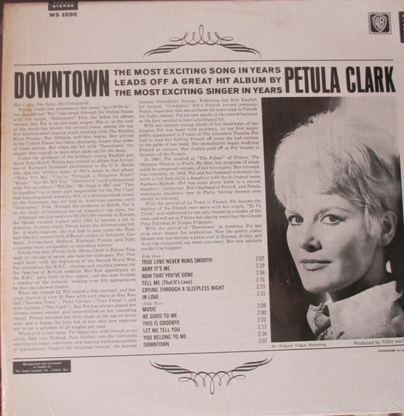 Petula Clark - Downtown | Warner Bros. Records (WS 1590) - 3 Petula Clark - Downtown | Warner Bros. Records (WS 1590) - 3