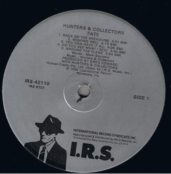 Hunters & Collectors - Fate | I.R.S. Records (IRS-42110) - 3 Hunters & Collectors - Fate | I.R.S. Records (IRS-42110) - 3