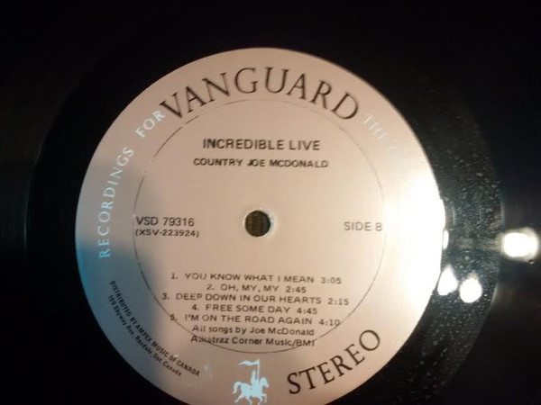 Country Joe McDonald - Incredible! Live! | Vanguard (VSD 79316) - 4 Country Joe McDonald - Incredible! Live! | Vanguard (VSD 79316) - 4