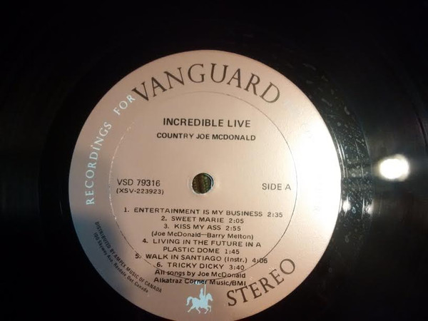 Country Joe McDonald - Incredible! Live! | Vanguard (VSD 79316) - 3 Country Joe McDonald - Incredible! Live! | Vanguard (VSD 79316) - 3