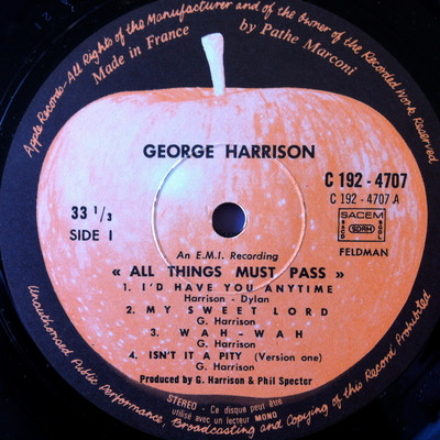 George Harrison - All Things Must Pass | Apple Records (1C 192-04 - 4707/8/9 Y) - 2