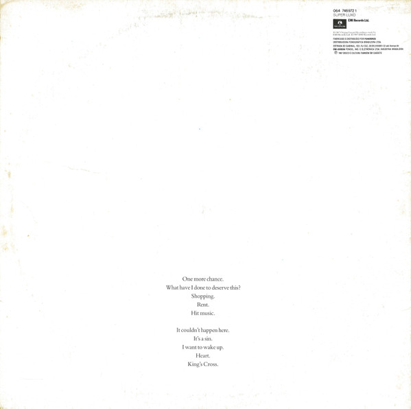 Pet Shop Boys - Actually | Parlophone (064 746972 1) - 2 Pet Shop Boys - Actually | Parlophone (064 746972 1) - 2
