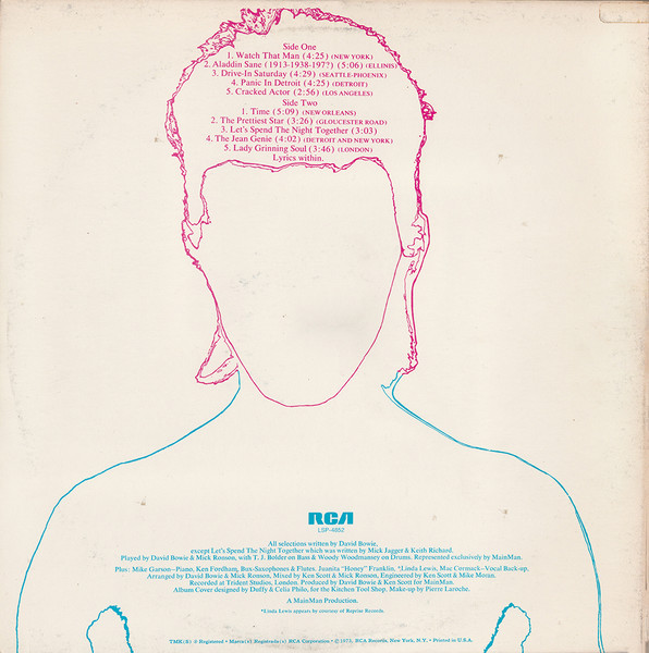 David Bowie - Aladdin Sane | RCA Victor (LSP-4852) - 2 David Bowie - Aladdin Sane | RCA Victor (LSP-4852) - 2
