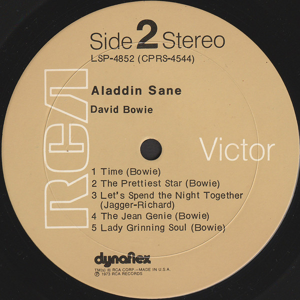 David Bowie - Aladdin Sane | RCA Victor (LSP-4852) - 4 David Bowie - Aladdin Sane | RCA Victor (LSP-4852) - 4