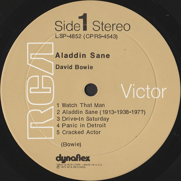 David Bowie - Aladdin Sane | RCA Victor (LSP-4852) - 3 David Bowie - Aladdin Sane | RCA Victor (LSP-4852) - 3