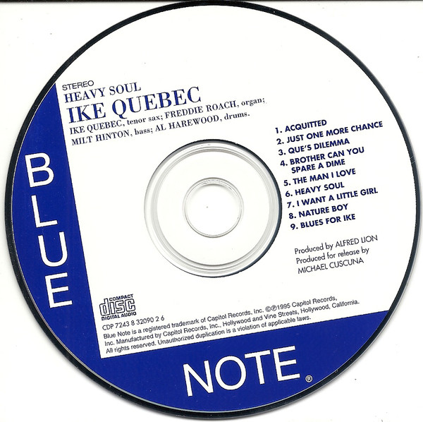 Ike Quebec - Heavy Soul | Blue Note (CDP 7243 8 32090 2 6) - 4