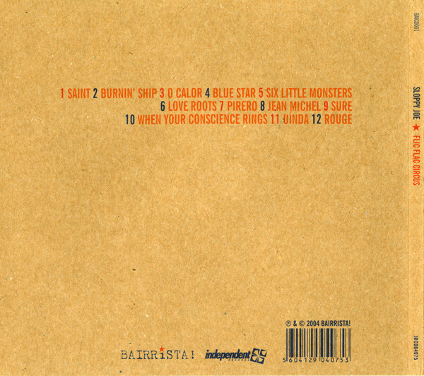 Sloppy Joe - Flic Flac Circus | Independent Records (IRCD04075) - 2 Sloppy Joe - Flic Flac Circus | Independent Records (IRCD04075) - 2