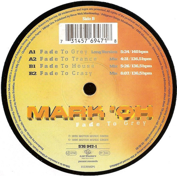 Mark 'Oh - Fade To Grey | Peace Records (576 947-1) - 2