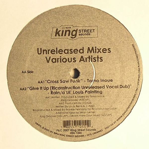 Various - Unreleased Mixes Vol 1 | BPM King Street Sounds (KSS 1255) - 2
