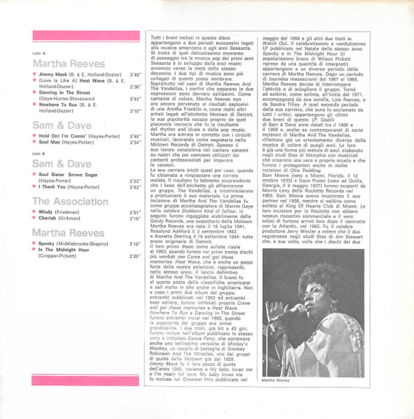 Martha Reeves / Sam & Dave / The Association - Martha Reeves / Sam & Dave / The Association | Curcio (GSR - 7) - 2 Martha Reeves / Sam & Dave / The Association - Martha Reeves / Sam & Dave / The Association | Curcio (GSR - 7) - 2
