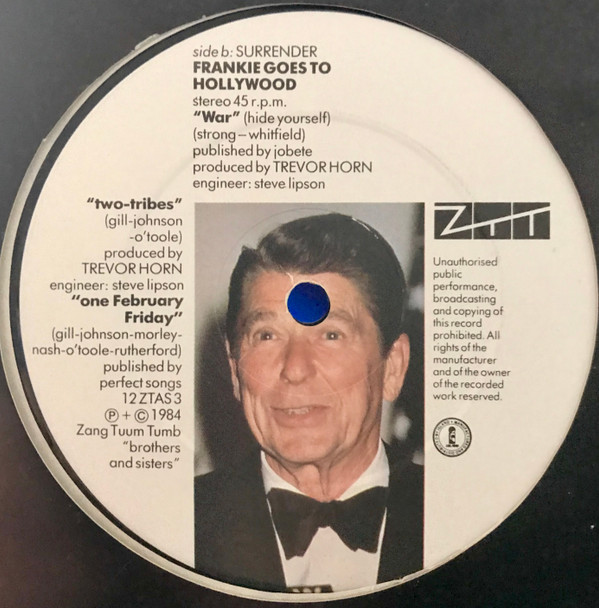 Frankie Goes To Hollywood - Two Tribes | ZTT (12 ZTAS 3) - main Frankie Goes To Hollywood - Two Tribes | ZTT (12 ZTAS 3) - main