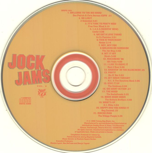 Various - Jock Jams Volume 2 | Tommy Boy (QRSPD 1251) - 3