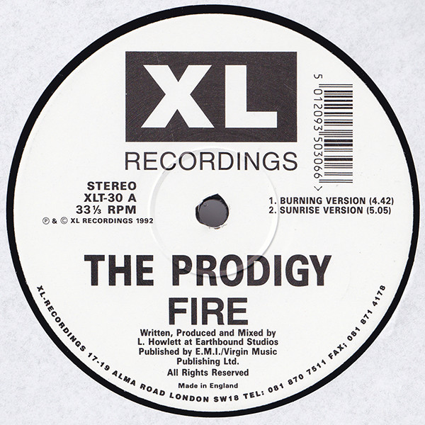 The Prodigy - Fire • Jericho | XL Recordings (XLT 30) - 3