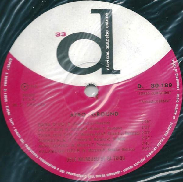 Uele Kalabubu Et Sa Tribu - Afro Ground | Durium (D. 30-189) - 3