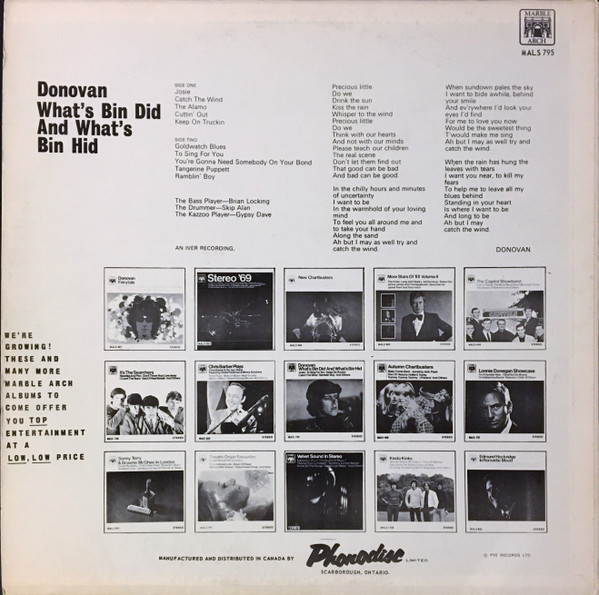 Donovan - What's Bin Did And What's Bin Hid | Marble Arch (MALS 795) - 2 Donovan - What's Bin Did And What's Bin Hid | Marble Arch (MALS 795) - 2