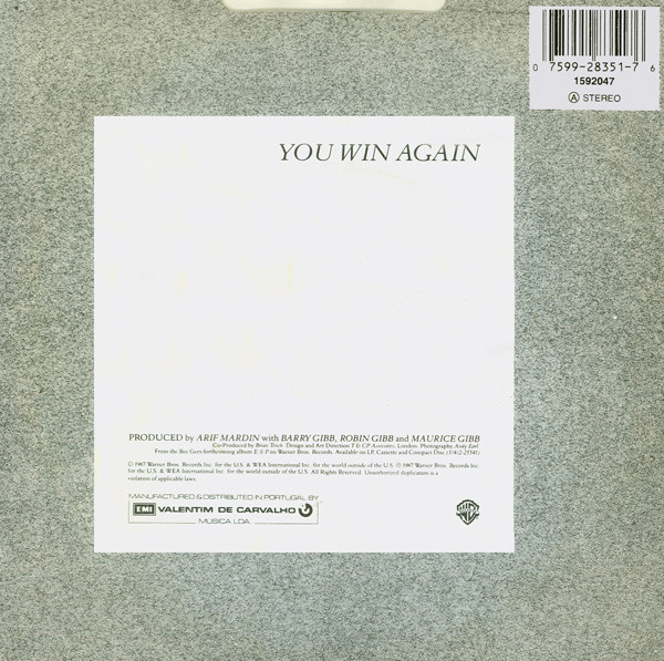 Bee Gees - You Win Again | Warner Bros. Records (1592047) - 2