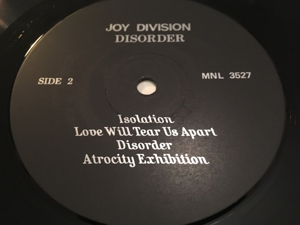 Joy Division - Disorder | Not On Label (Joy Division) (MNL 3527) - 4 Joy Division - Disorder | Not On Label (Joy Division) (MNL 3527) - 4