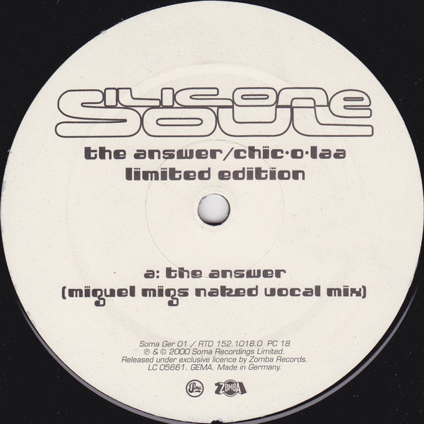 Silicone Soul - The Answer / Chic-O-Laa | Soma Quality Recordings (Soma Ger 01) - 2 Silicone Soul - The Answer / Chic-O-Laa | Soma Quality Recordings (Soma Ger 01) - 2