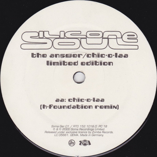 Silicone Soul - The Answer / Chic-O-Laa | Soma Quality Recordings (Soma Ger 01) - 3 Silicone Soul - The Answer / Chic-O-Laa | Soma Quality Recordings (Soma Ger 01) - 3