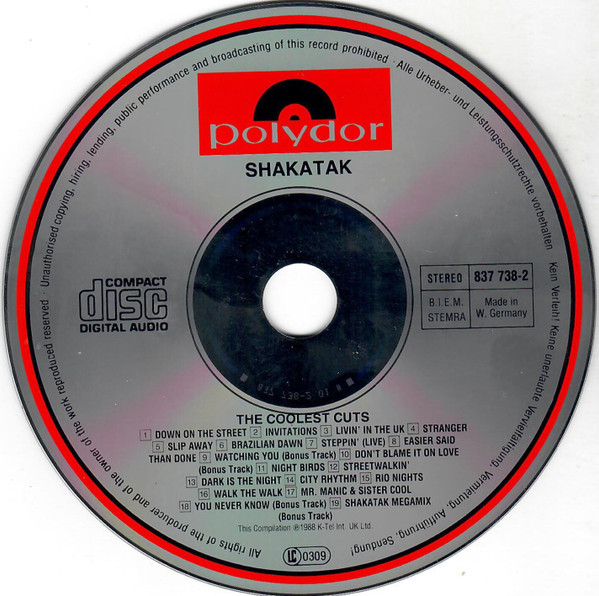 Shakatak - The Coolest Cuts | Polydor (837 738-2) - 3